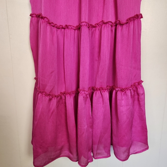 TRINA TURK Havsa Mini Tiered Dress Hot Pink Salamander New NWT Size Small Summer - Picture 5 of 12